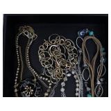 Costume Jewelry Collection - Turquoise Bead Necklaces, Blue Stone Chains, Gold-Tone Accents Costume Jewelry Collection - Turquoise Bead Necklaces, Blue Stone Chains, Gold-Tone Accents