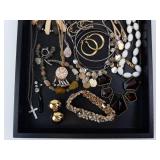 Costume Jewelry Tray - Assorted Necklaces, Bracelets & Earrings Costume Jewelry Tray - Assorted Necklaces, Bracelets & Earrings