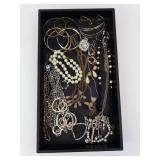 Costume Jewelry Lot - Bracelets, Bangles, Necklaces & Beads, Mixed Metals Costume Jewelry Lot - Bracelets, Bangles, Necklaces & Beads, Mixed Metals