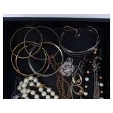 Costume Jewelry Lot - Bracelets, Bangles, Necklaces & Beads, Mixed Metals Costume Jewelry Lot - Bracelets, Bangles, Necklaces & Beads, Mixed Metals