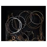 Assorted Gold-Tone & Silver Jewelry Collection - Bracelets, Necklaces, Rings & Earrings Assorted Gold-Tone & Silver Jewelry Collection - Bracelets, Necklaces, Rings & Earrings