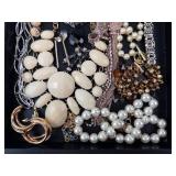 Assorted Fashion Jewelry - Pearl Bead Necklace, Cream Beads, Gold-Tone Bracelets Assorted Fashion Jewelry - Pearl Bead Necklace, Cream Beads, Gold-Tone Bracelets