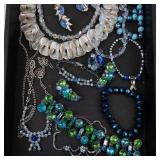 Blue & Green Bead Jewelry Set - Necklaces, Bracelets, Earrings Blue & Green Bead Jewelry Set - Necklaces, Bracelets, Earrings