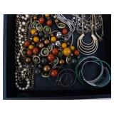 Assorted Costume Jewelry Lot: Beaded Necklaces, Bracelets & Beads Assorted Costume Jewelry Lot: Beaded Necklaces, Bracelets & Beads
