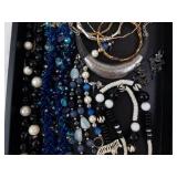 Beaded Jewelry Assortment - Necklaces & Bracelets in Blue, Black & White Beaded Jewelry Assortment - Necklaces & Bracelets in Blue, Black & White