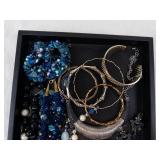 Beaded Jewelry Assortment - Necklaces & Bracelets in Blue, Black & White Beaded Jewelry Assortment - Necklaces & Bracelets in Blue, Black & White