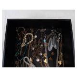 Necklaces & Beads - Turquoise-Tone Pendants, Red/Orange Glass & Silver Chains Necklaces & Beads - Turquoise-Tone Pendants, Red/Orange Glass & Silver Chains