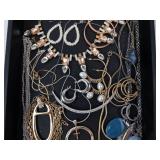 Costume Jewelry Lot - Gold & Silver Chains, Crystals, Pearl Accents, Blue Stone Pendants Costume Jewelry Lot - Gold & Silver Chains, Crystals, Pearl Accents, Blue Stone Pendants