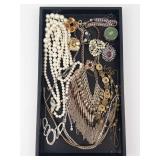 Assorted Costume Pearl Jewelry - Necklaces, Brooches & Chains Assorted Costume Pearl Jewelry - Necklaces, Brooches & Chains