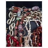 Beaded Necklaces Assorted Bead Strands - Shell, Glass, Wood, Stone Beads Beaded Necklaces Assorted Bead Strands - Shell, Glass, Wood, Stone Beads