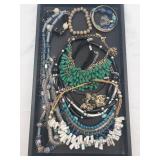 Boho Beaded Jewelry Set - Assorted Necklaces & Bracelets in Green, Turquoise & Blue Boho Beaded Jewelry Set - Assorted Necklaces & Bracelets in Green, Turquoise & Blue