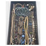 Assorted Costume Jewelry Necklaces & Bracelets - Beads, Pearls, Crystals & Blue Stones Assorted Costume Jewelry Necklaces & Bracelets - Beads, Pearls, Crystals & Blue Stones