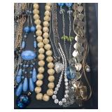 Assorted Costume Jewelry Necklaces & Bracelets - Beads, Pearls, Crystals & Blue Stones Assorted Costume Jewelry Necklaces & Bracelets - Beads, Pearls, Crystals & Blue Stones