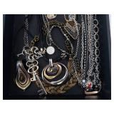 Costume Jewelry - Assorted Necklaces, Bracelets & Earrings In Tray Costume Jewelry - Assorted Necklaces, Bracelets & Earrings In Tray