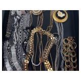 Assorted Costume Jewelry - Gold Tone Chains, Cameos, Pins & Charms Assorted Costume Jewelry - Gold Tone Chains, Cameos, Pins & Charms