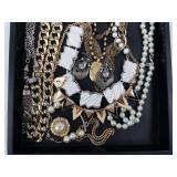 Assorted Women's Costume Jewelry - Pearl Necklace, Gold-Tone Chains & Bead Pieces Assorted Women's Costume Jewelry - Pearl Necklace, Gold-Tone Chains & Bead Pieces