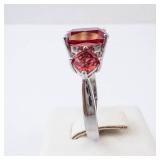 BBJ Sterling Silver Ring - Red Center Gemstone, Size 8.75 BBJ Sterling Silver Ring - Red Center Gemstone, Size 8.75
