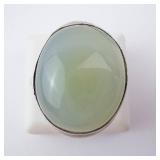 Sterling Silver Green Moon Stone? Ring. Size 8 Sterling Silver Green Moon Stone? Ring. Size 8