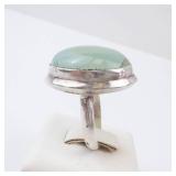Sterling Silver Green Moon Stone? Ring. Size 8 Sterling Silver Green Moon Stone? Ring. Size 8