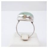 Sterling Silver Green Moon Stone? Ring. Size 8 Sterling Silver Green Moon Stone? Ring. Size 8