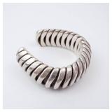 Sterling Silver Flexible Rope Ring. - Open Adjustable Band. Size 8-9. Sterling Silver Flexible Rope Ring. - Open Adjustable Band. Size 8-9.