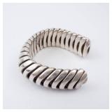 Sterling Silver Flexible Rope Ring. - Open Adjustable Band. Size 8-9. Sterling Silver Flexible Rope Ring. - Open Adjustable Band. Size 8-9.