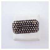 Sterling Silver Chunky Beaded Statement Ring. Size 8. Sterling Silver Chunky Beaded Statement Ring. Size 8.