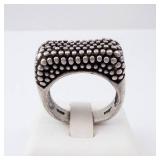 Sterling Silver Chunky Beaded Statement Ring. Size 8. Sterling Silver Chunky Beaded Statement Ring. Size 8.