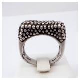 Sterling Silver Chunky Beaded Statement Ring. Size 8. Sterling Silver Chunky Beaded Statement Ring. Size 8.