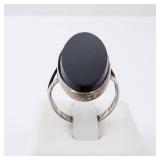 Sterling Silver Black Onyx Ring - Size 6 Sterling Silver Black Onyx Ring - Size 6