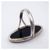 Sterling Silver Black Onyx Ring - Size 6 Sterling Silver Black Onyx Ring - Size 6