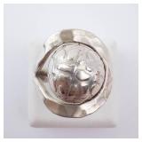 Sterling Silver Hammered Dome Ring - Size 5.5 Sterling Silver Hammered Dome Ring - Size 5.5