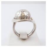 Sterling Silver Hammered Dome Ring - Size 5.5 Sterling Silver Hammered Dome Ring - Size 5.5