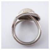 Sterling Silver Hammered Dome Ring - Size 5.5 Sterling Silver Hammered Dome Ring - Size 5.5