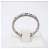 Sterling Silver Lab-Grown Diamond Band. Size 7. Sterling Silver Lab-Grown Diamond Band. Size 7.