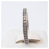 Sterling Silver Lab-Grown Diamond Band. Size 7. Sterling Silver Lab-Grown Diamond Band. Size 7.
