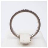 Sterling Silver Lab-Grown Diamond Band. Size 7. Sterling Silver Lab-Grown Diamond Band. Size 7.