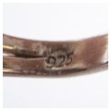 Agate Sterling Silver Ring - Brown Cabochon with Red-Orange Matrix. Size 9. Agate Sterling Silver Ring - Brown Cabochon with Red-Orange Matrix. Size 9.