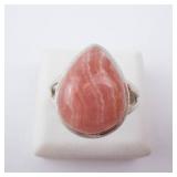 Pink Agate Sterling Silver Ring - Size 8.25 Pink Agate Sterling Silver Ring - Size 8.25