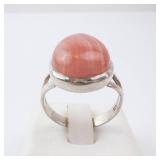 Pink Agate Sterling Silver Ring - Size 8.25 Pink Agate Sterling Silver Ring - Size 8.25