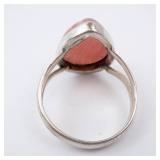 Pink Agate Sterling Silver Ring - Size 8.25 Pink Agate Sterling Silver Ring - Size 8.25