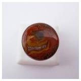 Sterling Silver Ring with Agate - Size 9 Sterling Silver Ring with Agate - Size 9