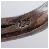 Sterling Silver Ring with Agate - Size 9 Sterling Silver Ring with Agate - Size 9