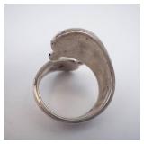 Sterling Silver Wrap Ring with Black Enamel & Bead Accents. Size 8 Sterling Silver Wrap Ring with Black Enamel & Bead Accents. Size 8