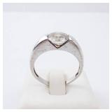 Solitaire CZ Sterling Silver Ring - Size 7.75 Solitaire CZ Sterling Silver Ring - Size 7.75