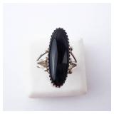 Black Onyx Sterling Southwest Ring - Size 6 Black Onyx Sterling Southwest Ring - Size 6
