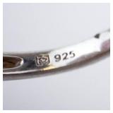 Amethyst Sterling Silver Ring - Size 8 - Cushion-Cut Center Stone with Accent Stones Amethyst Sterling Silver Ring - Size 8 - Cushion-Cut Center Stone with Accent Stones