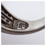 ESPO Lab-Grown Sapphire & CZ Sterling Silver Ring Size 6 - Oval Center Stone ESPO Lab-Grown Sapphire & CZ Sterling Silver Ring Size 6 - Oval Center Stone