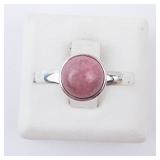 Rhodonite Sterling Silver Ring - Size 8 Rhodonite Sterling Silver Ring - Size 8