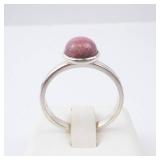 Rhodonite Sterling Silver Ring - Size 8 Rhodonite Sterling Silver Ring - Size 8
